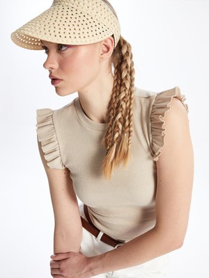 Lc Waikiki Yeni Sezon Delikli Desenli Kadın Vizör Şapka