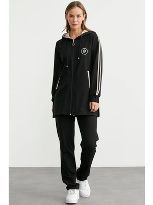 Hazego Sementa 76498 Kapüşonlu Tam Fermuarlı Eşofman Takım