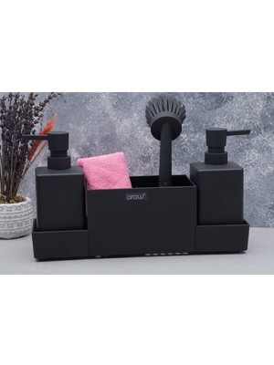 UltraMint Akrilik Sıvı Sabunluk 4'lü Banyo Seti, Şık ve Pratik Tasarım