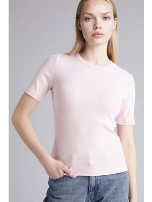 DeFacto Slim Fit Basic Fitilli Kaşkorse Tişört G8490AX26SP