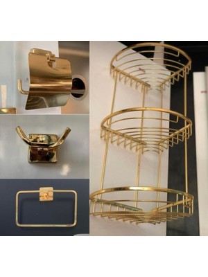 UltraMint Şık ve Kullanışlı Banyo Seti, Havluluk, Bornoz Askılığı ve Tuvalet Kağıtlığı