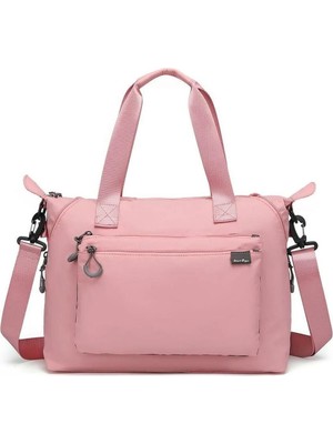 Smart Bags Ekstra Hafif Kumaş Günlük Kadın Omuz Çantası BC 3139 - Pudra