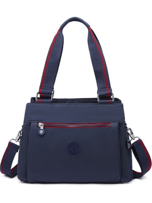 Smart Bags Krinkıl Kumaş Omuz Çantası BC 1125 - Lacivert