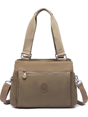 Smart Bags Krinkıl Kumaş Omuz Çantası BC 1125 - Açık Kahve