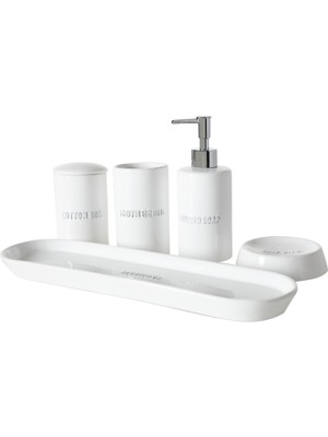 UltraMint Banyo Seti 5'li Beyaz, Temizlik ve Hijyen Için Ideal Seçenek