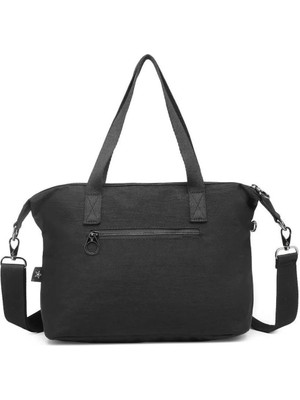 Smart Bags Nano Metalik Kumaş Kadın Omuz Çantası BC 3127 - Metalik Siyah
