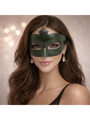 Mey Ithalat® Haki Yeşil  Masquerade Maskesi