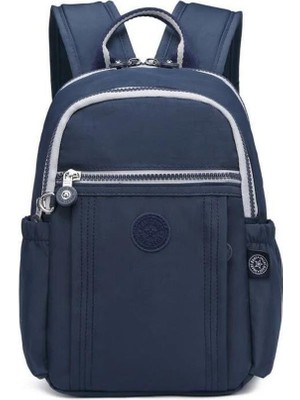 Smart Bags Küçük Boy Krinkıl Kumaş Kadın Sırt Çantası BC 3179 - Lacivert