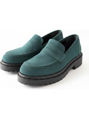 Laura Shoes Laura Kadın Süet Loafer Lyra Yeşil