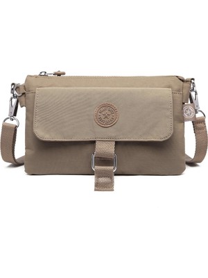 Smart Bags Krinkıl Kumaş Mini Çapraz Çanta BC 1147 - Açık Kahve