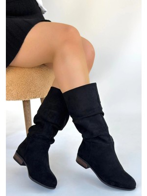 Armüz Plod Siyah Süet Çizme