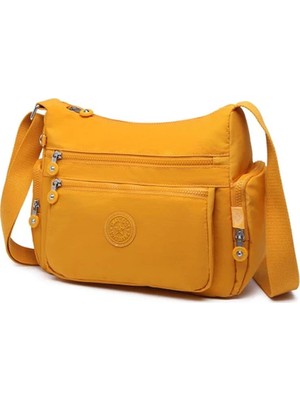 Smart Bags Krinkıl Kumaş Su Geçirmez Kadın Çapraz Çanta BC 1115 - Hardal