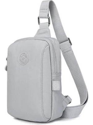 Smart Bags Krinkıl Kumaş Bodybag Uniseks Metalik Postacı Çantası BC 3105 - Koyu Gri