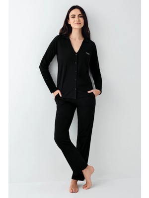 Kocabey Pierre Cardin 9115-S Kadın Uzun Kol Pijama Takımı