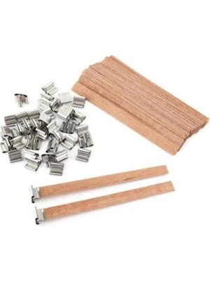 Braventa Collection Ahşap Mum Fitil 15 Cm*1,5 cm 15 Adet