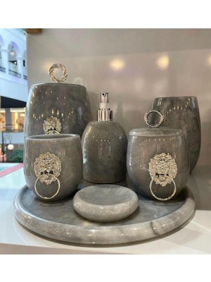 UltraMint 11 Parça Oval Mermer Banyo Seti, Renkli ve Şık Tasarım