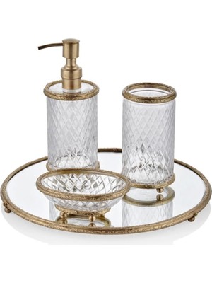 UltraMint Antik Gold Banyo Takımı, Şık ve Modern Tasarım, Rahat Kullanım, Dayanıklı Yapı