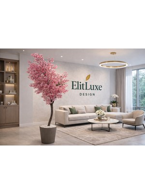 Elitluxe Design Premium Yapay Kiraz Ağacı 220 cm – Büyük Boy Lüks Mekân Dekoru - Elitluxe Bahar Ağacı - Tek Form Hazır Gönderim