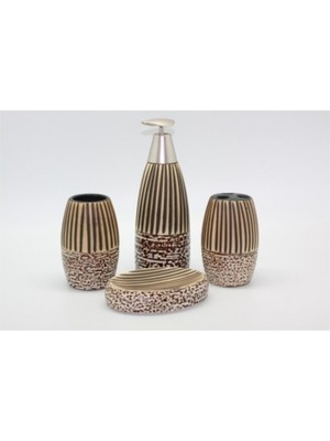 UltraMint Şık 4'lü Seramik Banyo Seti, Modern ve Kullanışlı Tasarım