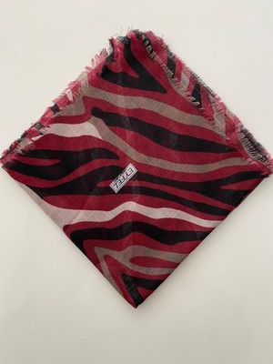 Eyfel Ince Zebra Desen Tülbent Yazma