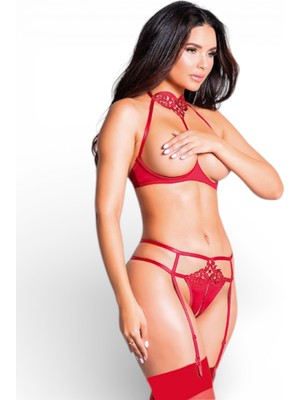 New Dreams Fantezi Şık Rahat Dantel ve Tül Detaylı Çoraplı Tasarım Takım, Kadın İç Çamaşırı