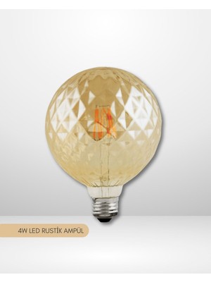 Ack AB58-00420 4W Rustik LED Ampul 2200K E27 G125