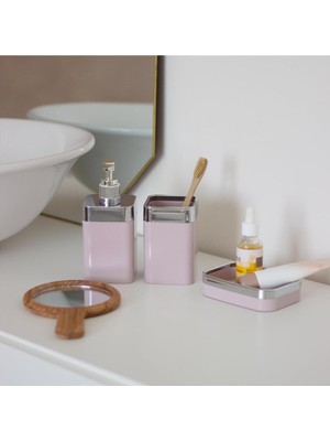 UltraMint 3 Parça Banyo Seti, Sıvı Sabunluk, Diş Fırçalık ve Sabunluk Seti