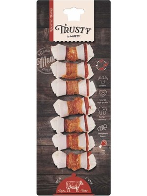 Braventa Collection M-Pets Extra Beef Düğümlü Kemik 7li 105GR/6,4CM