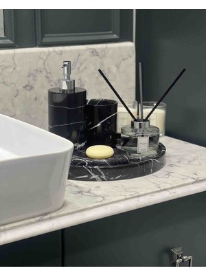 UltraMint Şık Mermer Banyo Seti, Modern Tasarım, Elegant ve Dayanıklı Tasarım