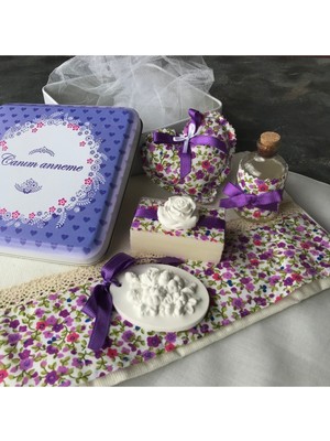 UltraMint Mor Çiçekli Set, Anneler Günü ve Özel Günler Için Hediye