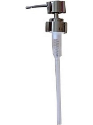 UltraMint Şık Yuvarlak Sıvı Sabunluk Yedek Pompa, Parlak Gümüş Tasarım