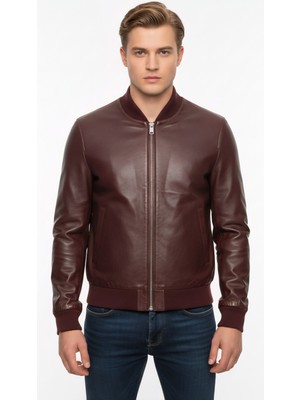 Paolo Framinco PF-048 Kuzu Derisi Bordo Içi Astarlı Deri Ceket