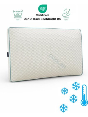 MORVELLA Cooler Extreme Visko Delikli Bütün Visco Sünger Yastık 60X40X15 cm 1250 gr Omuz/boyun Destekli