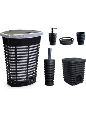 UltraMint Pratik 5'li Set ve Gri Çamaşır Sepeti ile Düzen Sağlayın