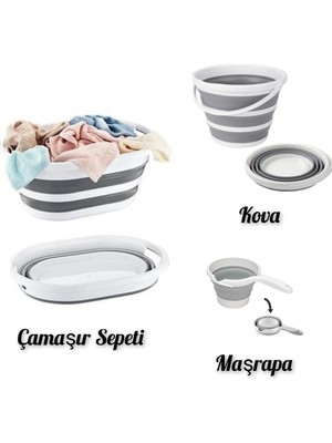 UltraMint Pratik Katlanır Banyo ve Mutfak Seti, 3'lü Çalışma Arkadaşı