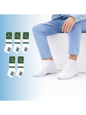 Kral Socks Erkek Patik Düz Desen (5 Çift) Bambu Dikişsiz Hassas Dokuma Parfümlü Kısa Çorap