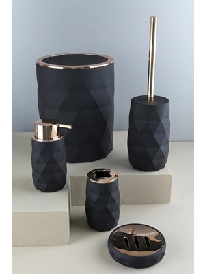 UltraMint Şık Akrilik Rose Banyo Seti - 5 Parça, Zarif ve Fonksiyonel Tasarım