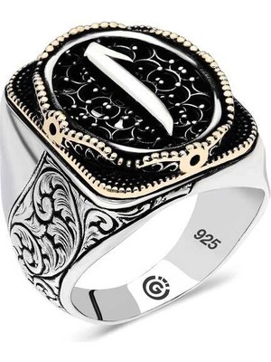 Fumeyabi Gümüş Elif Oval Erkek Yüzük