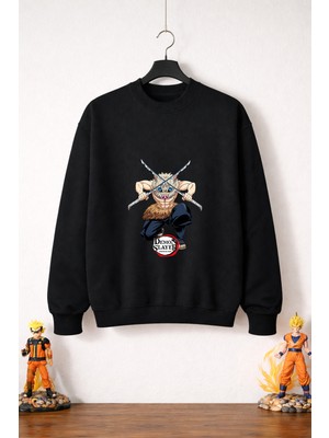 Petite Pati Demon Slayer Inosuke Sweatshirt (3 Iplik %100 Pamuk)