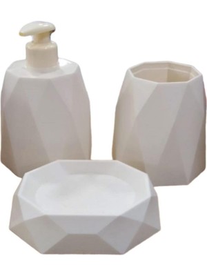 UltraMint Şık 3 Parça Banyo Seti, Modern ve Kullanışlı Tasarım