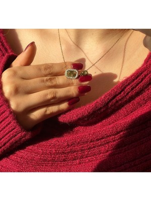 Luciaonline Çelik Yıldız Detaylı Plaka Kolye