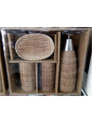 UltraMint 4'lü Seramik Banyo Seti, Şık ve Dayanıklı Tasarım