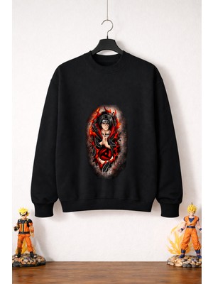 Petite Pati Naruto Sasuke 2  Sweatshirt (3 Iplik %100 Pamuk)