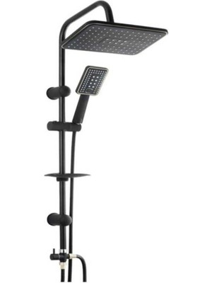 UltraMint Modern Siyah Robot Duş Seti, Şık ve Fonksiyonel Tasarım