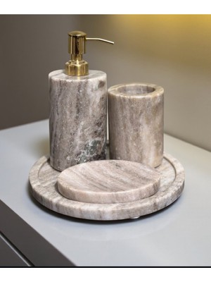 UltraMint Şık ve Dayanıklı Mermer Banyo Takımı, Modern Tasarım ve Kaliteli Malzeme