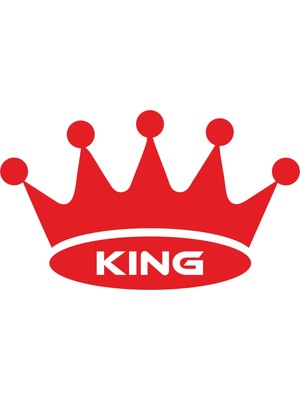 Mlh Store King Yazılı Kral Tacı Oto Özel Yeni Sticker Kırmızı 21*13 cm