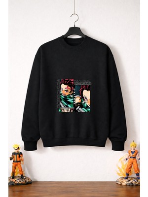 Petite Pati Demon Slayer Inosuke Sweatshirt (3 Iplik %100 Pamuk)