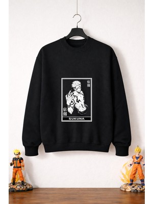 Petite Pati Jujutsu Kaisen Sukuna  Sweatshirt (3 Iplik %100 Pamuk)