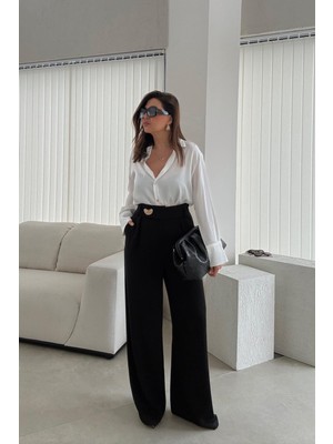 Et Siyah Tokalı Pantolon