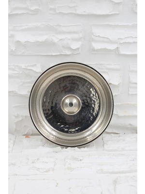 UltraMint Turna Bakır Kurnacı Hamam Tası 18 cm El Dövme Nikel